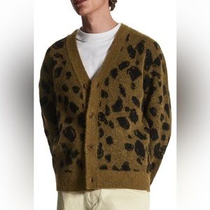 Wool Animal Print Cardigan